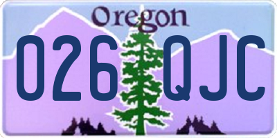 OR license plate 026QJC