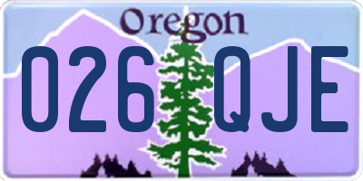 OR license plate 026QJE