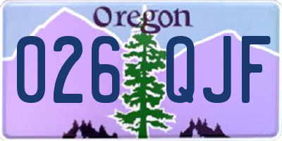 OR license plate 026QJF