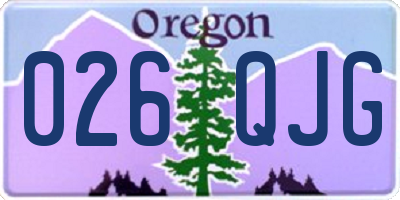 OR license plate 026QJG