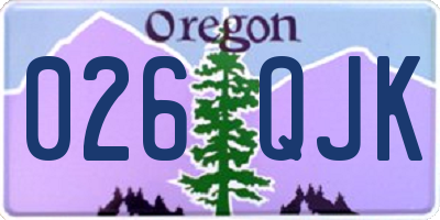 OR license plate 026QJK