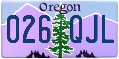OR license plate 026QJL