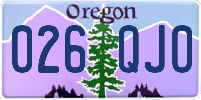 OR license plate 026QJO
