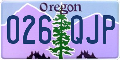 OR license plate 026QJP