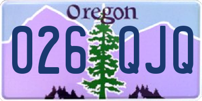 OR license plate 026QJQ