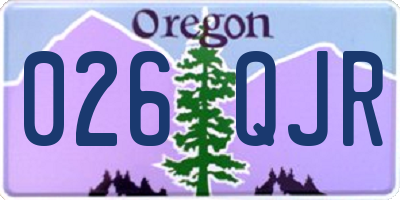 OR license plate 026QJR