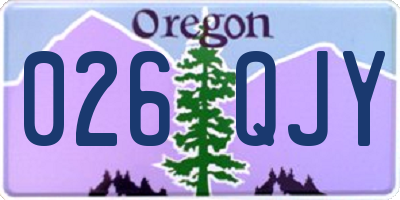 OR license plate 026QJY
