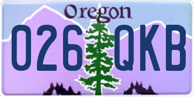 OR license plate 026QKB