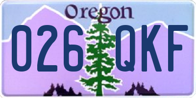 OR license plate 026QKF