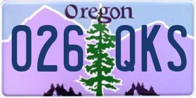 OR license plate 026QKS