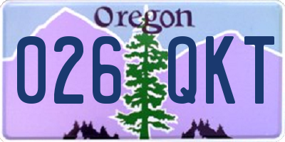 OR license plate 026QKT
