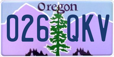 OR license plate 026QKV