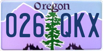 OR license plate 026QKX