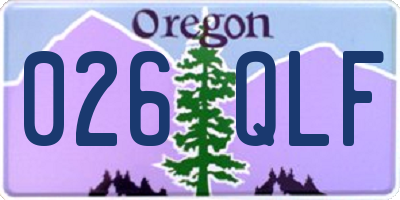 OR license plate 026QLF