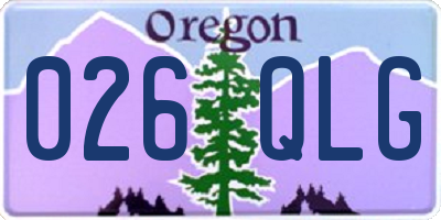 OR license plate 026QLG
