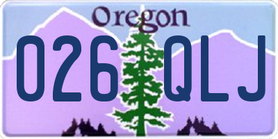 OR license plate 026QLJ