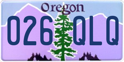 OR license plate 026QLQ