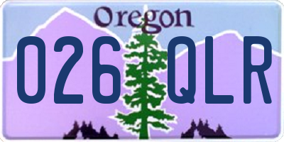 OR license plate 026QLR