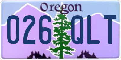 OR license plate 026QLT