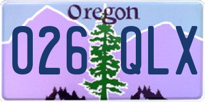 OR license plate 026QLX