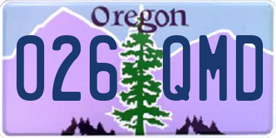 OR license plate 026QMD