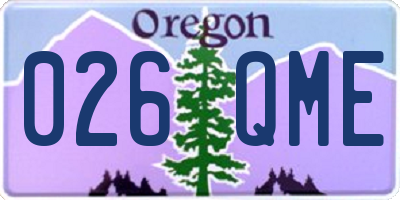 OR license plate 026QME