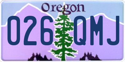 OR license plate 026QMJ