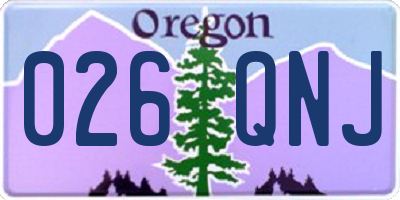 OR license plate 026QNJ