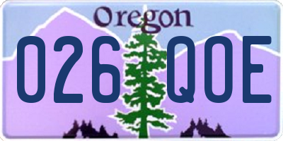 OR license plate 026QOE