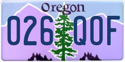 OR license plate 026QOF