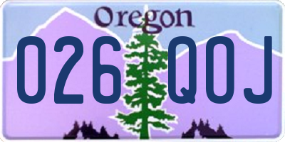 OR license plate 026QOJ