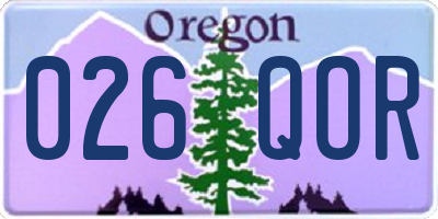 OR license plate 026QOR