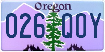 OR license plate 026QOY