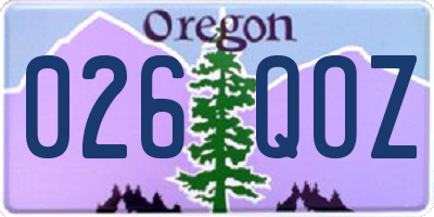 OR license plate 026QOZ