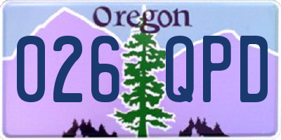OR license plate 026QPD