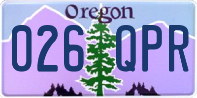 OR license plate 026QPR