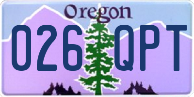 OR license plate 026QPT