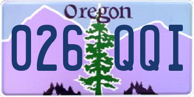 OR license plate 026QQI