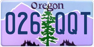 OR license plate 026QQT