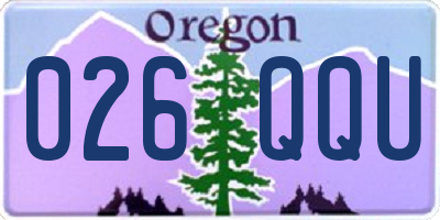 OR license plate 026QQU