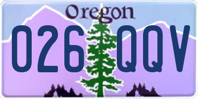 OR license plate 026QQV