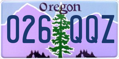 OR license plate 026QQZ