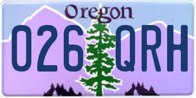 OR license plate 026QRH