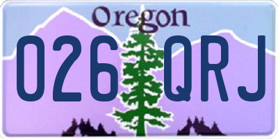 OR license plate 026QRJ