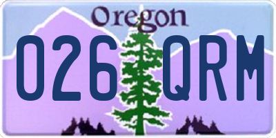 OR license plate 026QRM