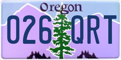 OR license plate 026QRT