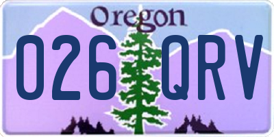 OR license plate 026QRV