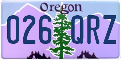 OR license plate 026QRZ