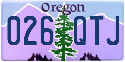 OR license plate 026QTJ