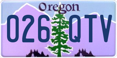 OR license plate 026QTV